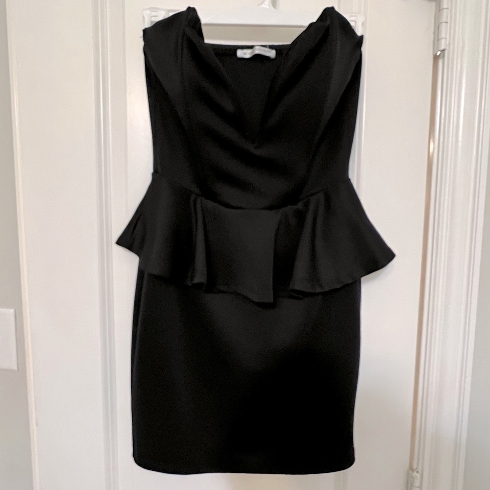 Black Strapless Mini Dress - Picture 2 of 2